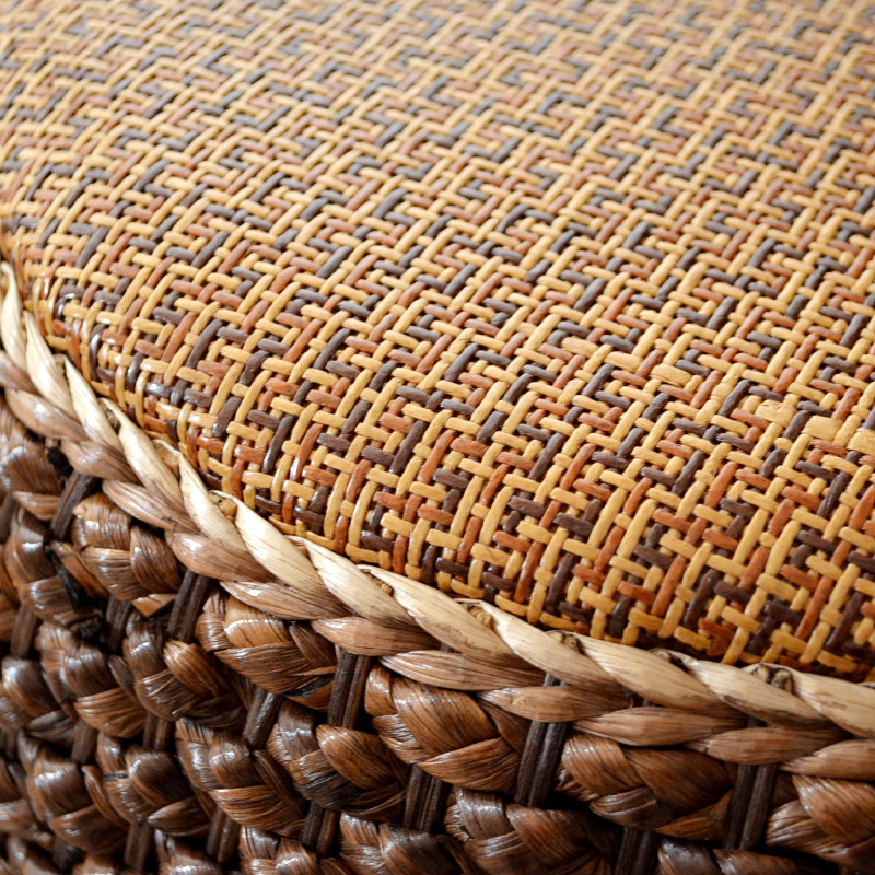 藤编庭院坐凳阳台中式实木小圆凳手编客厅沙发坐墩换鞋凳茶几矮凳,淘宝优惠券,粉丝福利购,淘宝优惠卷