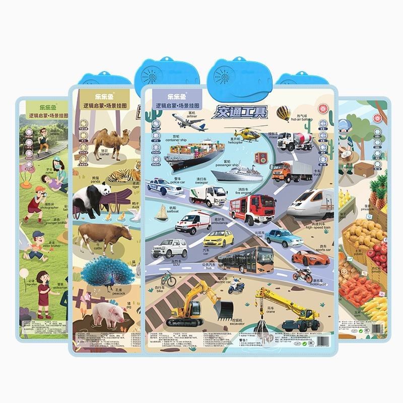 乐乐鱼场景逻辑启蒙有声挂图幼儿学习益智玩具点读发声挂图代发,淘宝优惠券,粉丝福利购,淘宝优惠卷