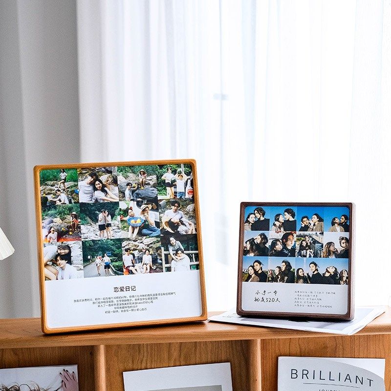 实木相框摆台高级感定制洗照片来图打印宝宝周岁情侣周年纪念装裱,淘宝优惠券,粉丝福利购,淘宝优惠卷