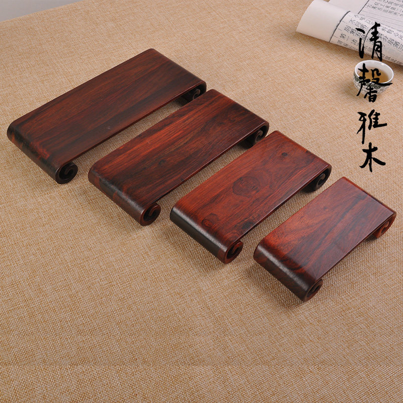 Rosewood mahogany books, strange stones, jade, antiques, study room, ink bed, miniature bonsai ornaments, base wooden bracket