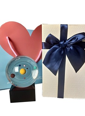 水晶球八大行星摆件3D水晶太阳系银河系创意礼品生日礼物家居装饰