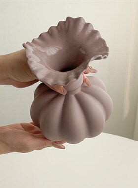 态生活  欧式陶瓷花瓶黄蜡菊永生干花插花器家居软装高级饰品摆件