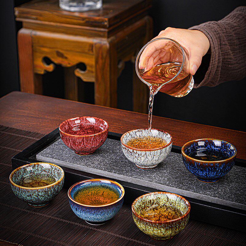 窑变茶盏主人杯茶杯陶瓷功夫茶具杯子茶碗套装家用多彩茶盏建杯,淘宝优惠券,粉丝福利购,淘宝优惠卷