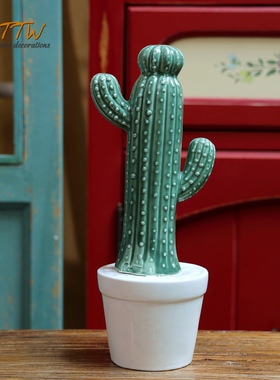 北欧风多肉植物仙人掌仙人球盆栽客厅办公室落地大摆件家居装饰品