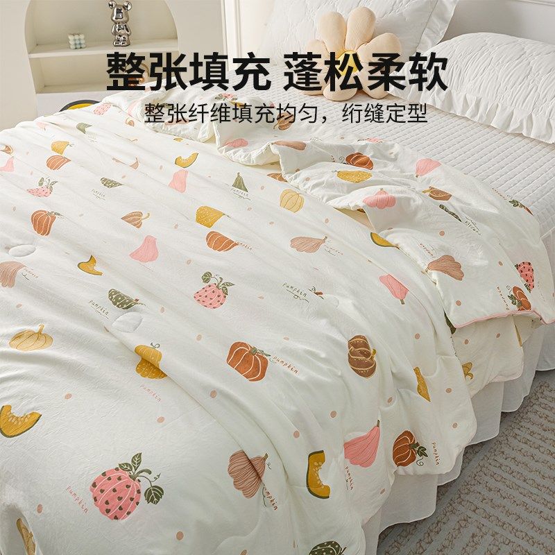 A类夏凉被夏季空调被夏被芯儿童单人水洗棉可机洗2024新款薄被子,淘宝优惠券,粉丝福利购,淘宝优惠卷