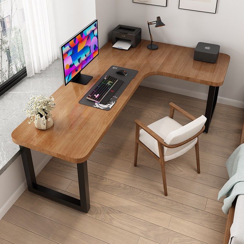 实木转角书桌书架一体靠窗台学生家用学习书柜写字桌卧室办公电脑,淘宝优惠券,粉丝福利购,淘宝优惠卷