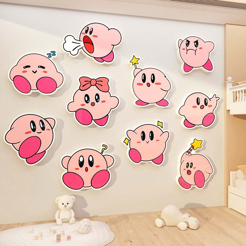 星之卡比儿童房间墙面装饰门贴纸公主男生女孩海报床头玩具房布置,淘宝优惠券,粉丝福利购,淘宝优惠卷