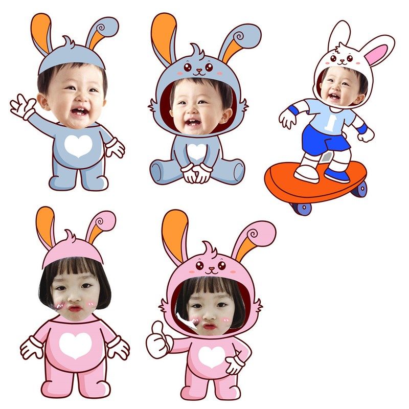 龙宝宝30天满月百天迎宾牌布置装饰kt板兔子周岁生日照片头像定制,淘宝优惠券,粉丝福利购,淘宝优惠卷