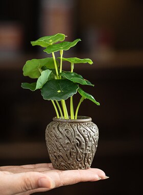 新中式复古创意小花器陶瓷摆件禅意家居茶室博古架桌面小装饰摆设