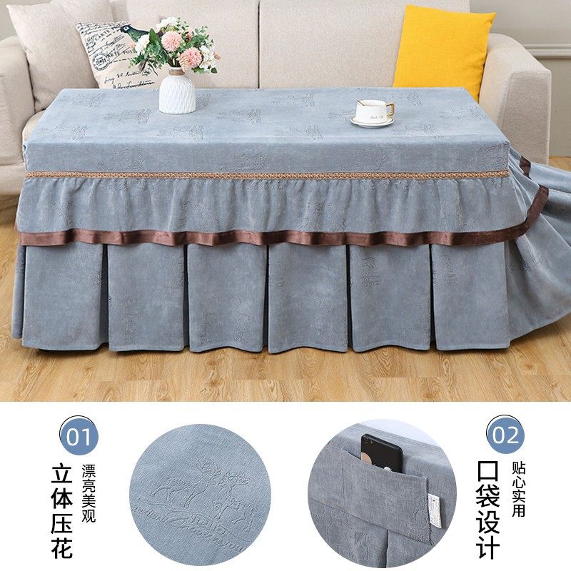 新款烤火罩家用长方形加厚加绒烤火炉罩茶几桌布盖布防尘罩电炉罩,淘宝优惠券,粉丝福利购,淘宝优惠卷
