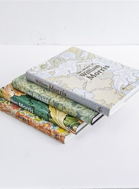 威廉莫里斯作品样板间客厅书房会所饰品摆件艺术画册绿色装饰真书