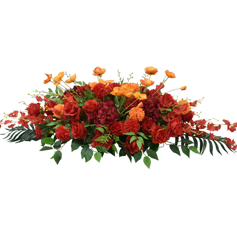 高档会议室长形桌花餐桌桌面装饰假花花艺酒店宴会布置仿真花道具,淘宝优惠券,粉丝福利购,淘宝优惠卷