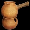 Yunnan earthen pottery jar Dali roast tea jar dry roast kang tea boiling tea jar alcohol stove side tea set full handmade firewood grill