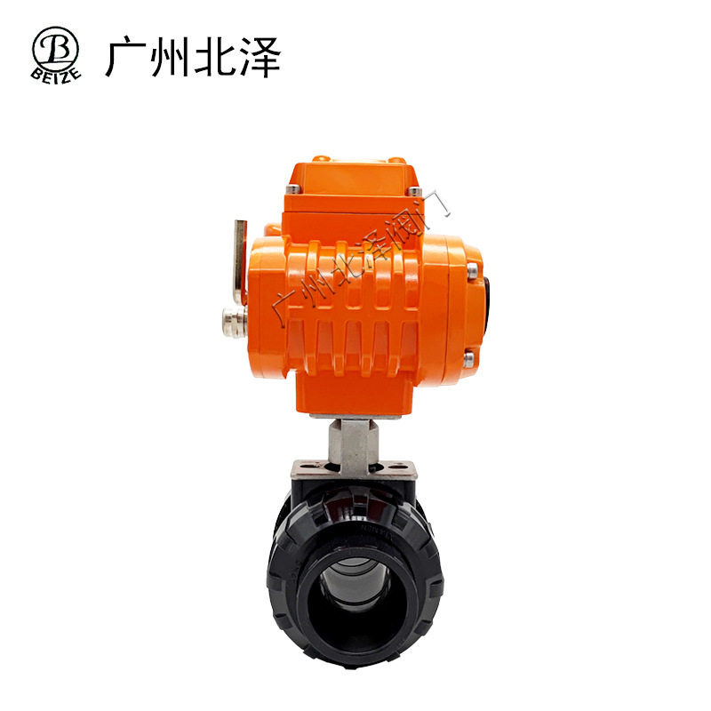 Electric UPVC socket ball valve Q981F-10S environmentally friendly chemical farmland water treatment new energy intelligent equipment