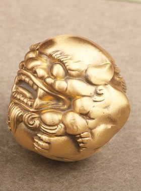 全黄铜貔貅手玩随身盘玩文玩手把件养生解压手握健身球送长辈礼物