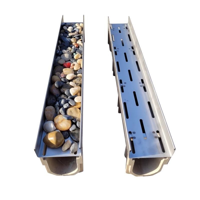 花园鹅卵石不锈钢线性排水沟树脂U型槽庭院缝隙式下水道沟槽盖板,淘宝优惠券,粉丝福利购,淘宝优惠卷
