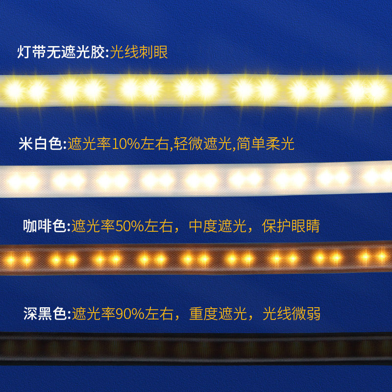 灯带遮光胶柔光耐高温防刺眼灯光保护眼睛减弱遮光膜LED灯管条罩,淘宝优惠券,粉丝福利购,淘宝优惠卷