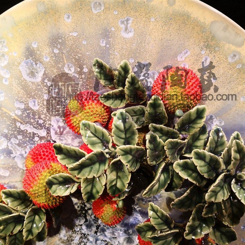 陶瓷新款博古架开业送礼家居电视酒柜门客厅饰品荔枝挂碟装饰摆饰,淘宝优惠券,粉丝福利购,淘宝优惠卷