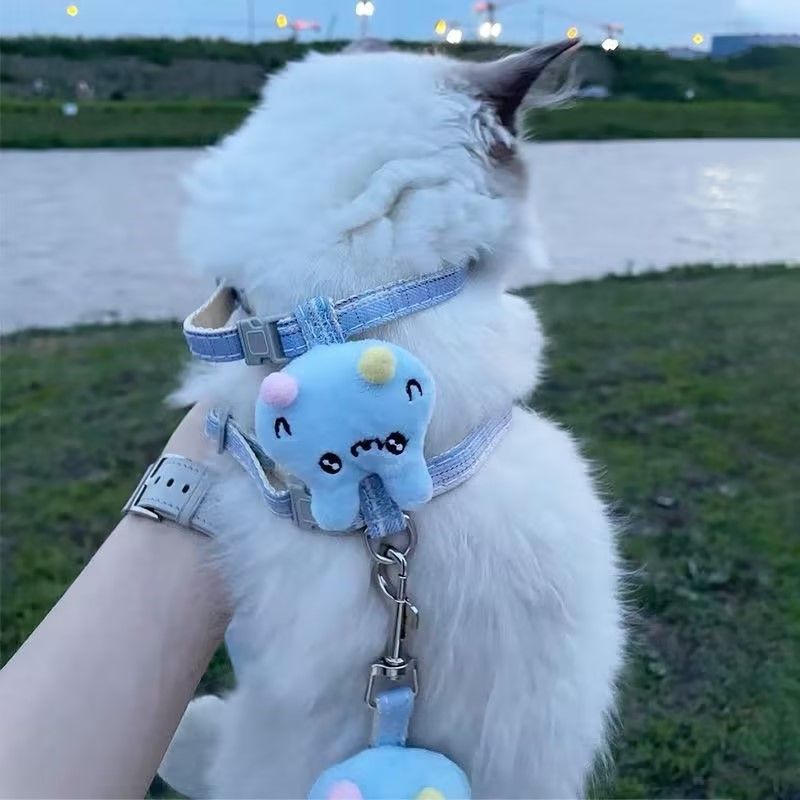 猫咪牵引绳防挣脱宠物兔子外出专用小奶猫布偶遛猫遛狗链子猫绳子,淘宝优惠券,粉丝福利购,淘宝优惠卷