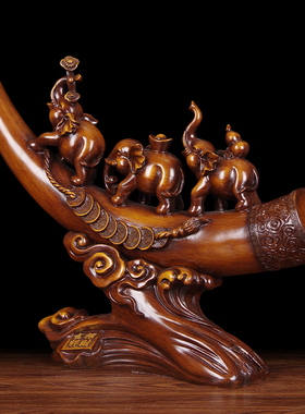 吉祥招财大象摆饰客厅电视酒柜装饰品创意可爱礼品三只小象摆设