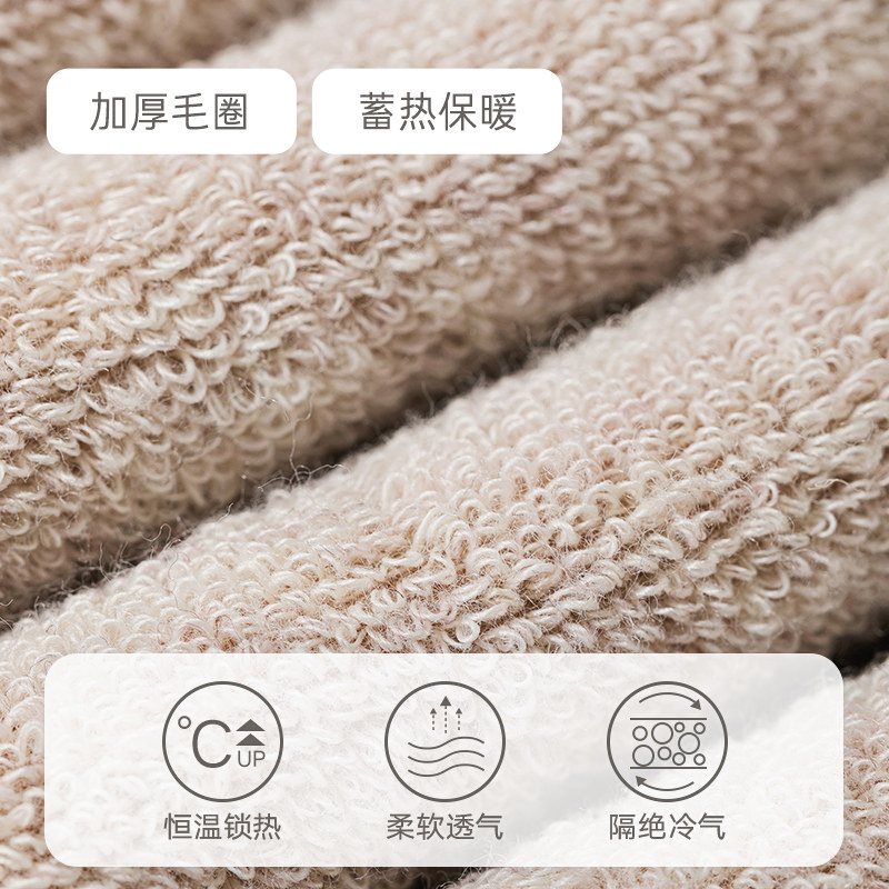 黑色大腿袜子女士长筒纯棉秋冬季毛圈保暖加厚高筒冬天jk过膝长袜,淘宝优惠券,粉丝福利购,淘宝优惠卷