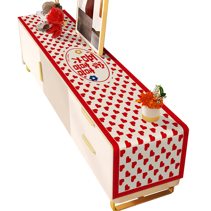结婚电视柜桌布红色盖布喜庆装饰喜字婚庆婚礼鞋柜盖巾茶几布桌布,淘宝优惠券,粉丝福利购,淘宝优惠卷