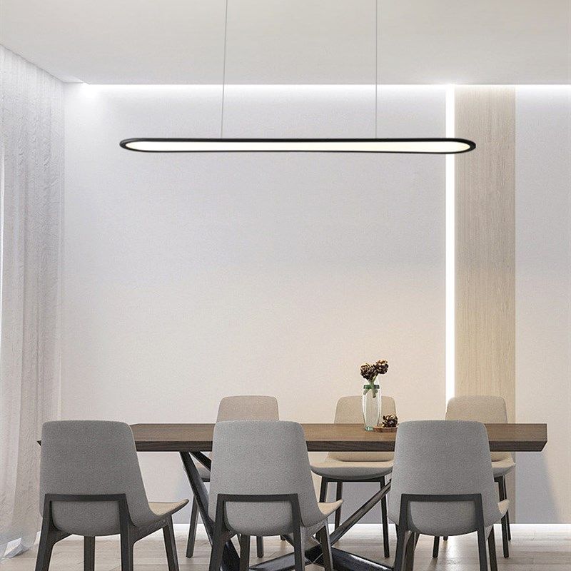 全光谱平板餐厅吊灯超薄护眼餐桌灯一字长条岛台饭厅灯办公室灯具,淘宝优惠券,粉丝福利购,淘宝优惠卷