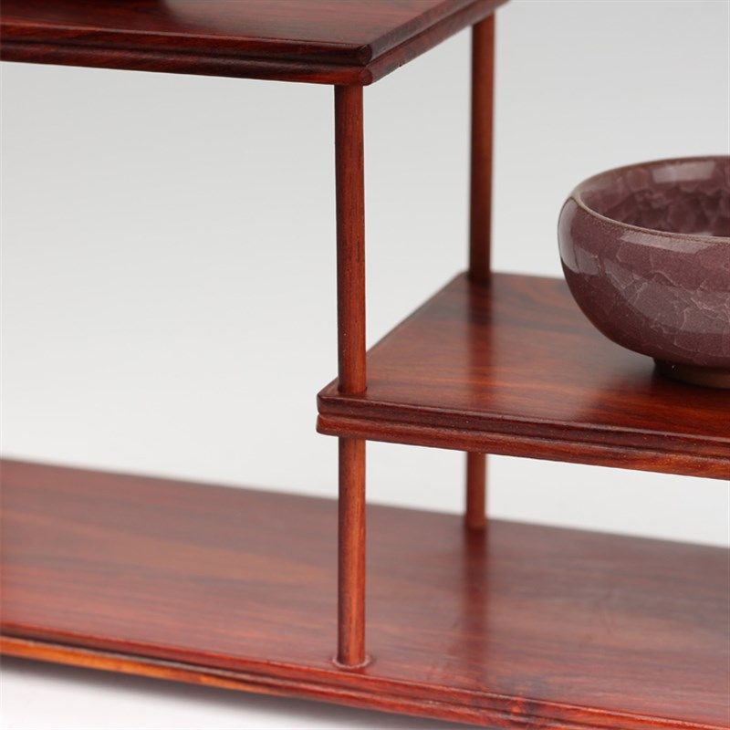 红檀木高低架博古架多宝架 紫砂壶茶壶花瓶架 奇石奇石玉器底座,淘宝优惠券,粉丝福利购,淘宝优惠卷