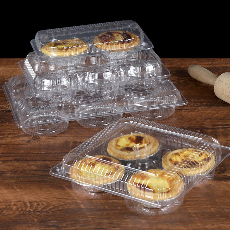 2/4/6粒装葡式蛋挞吸塑盒加厚透明两四六格塑料钵仔糕西点包装盒,淘宝优惠券,粉丝福利购,淘宝优惠卷