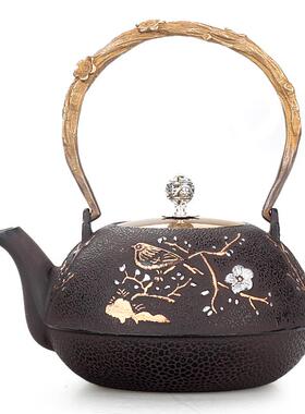铸铁壶铁茶壶生铁壶烧水壶新中式样板间摆件样板间茶室复古茶具