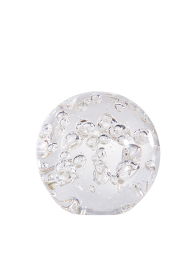 黑白透明玻璃水晶气泡球摆件轻奢家居样板间办公室书房装饰小摆设