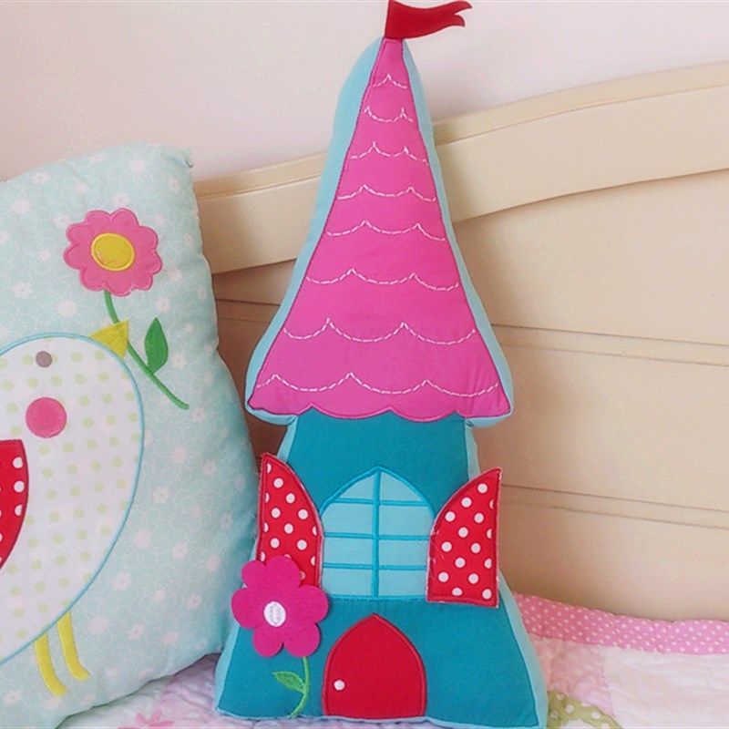 新款幼儿园午睡靠垫靠枕背 纯全棉床头布艺软饰 田园风格小鸟抱枕,淘宝优惠券,粉丝福利购,淘宝优惠卷