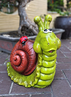 花园装饰摆件创意庭院卡通动物乌龟蜗牛园林景观雕塑布置工艺饰品