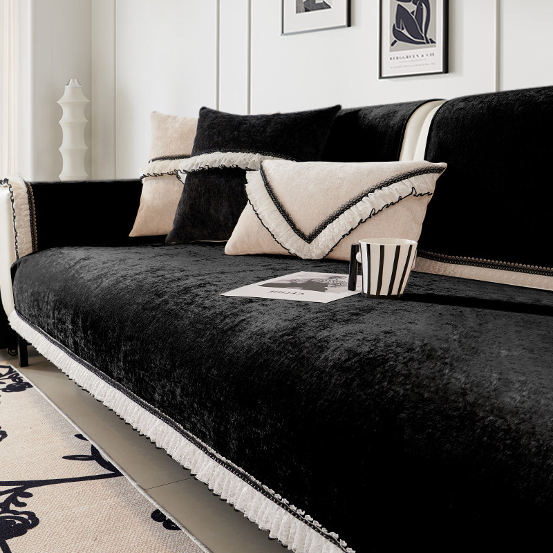 法式奶油风沙发垫子雪尼尔四季通用高级感防滑沙发套罩巾新款2024,淘宝优惠券,粉丝福利购,淘宝优惠卷