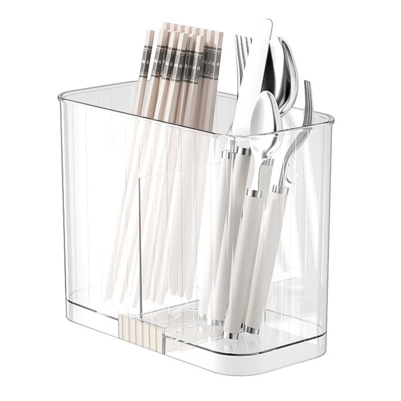 壁挂式筷子筒厨房置物架免打孔家用收纳筒勺子分格沥水塑料筷子笼,淘宝优惠券,粉丝福利购,淘宝优惠卷