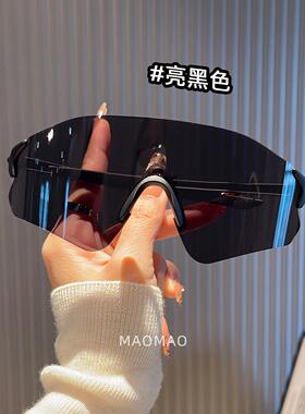 超轻炫彩反光太阳镜女时尚变色骑行眼镜防风护目镜未来感墨镜男士