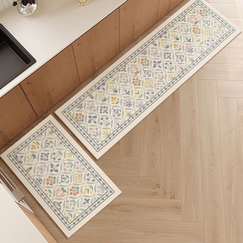 法式沫汐厨房皮革地垫防水防油免洗防滑门厅地毯可擦洗家用脚垫子,淘宝优惠券,粉丝福利购,淘宝优惠卷