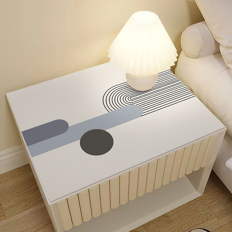 极简线条床头柜卧室垫几何图形化妆台洗衣机垫方形防水防油隔尘垫,淘宝优惠券,粉丝福利购,淘宝优惠卷