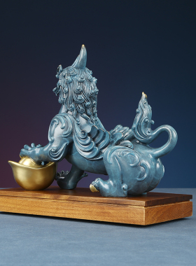 铜欣祥 彩铜瑞兽貔貅摆件家居装饰品摆设客厅玄关办公室开业礼品