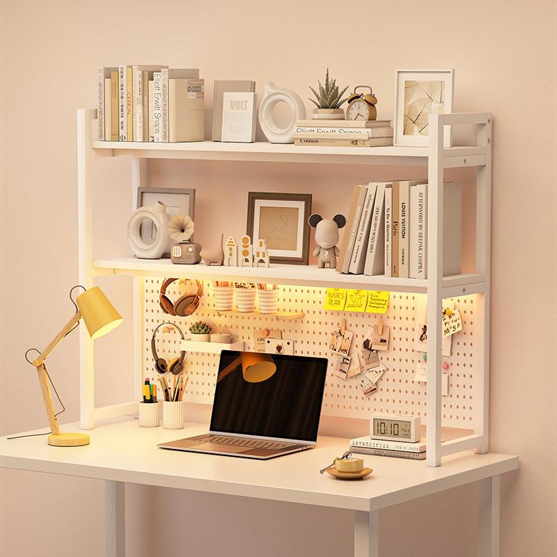 Bookshelf on the desktop bedroom office table small multi-layer shelf living room desk storage hole board storage rack