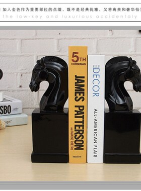 北欧创意工艺品马书档摆件家居客厅电视柜酒柜办公室隔断装饰品