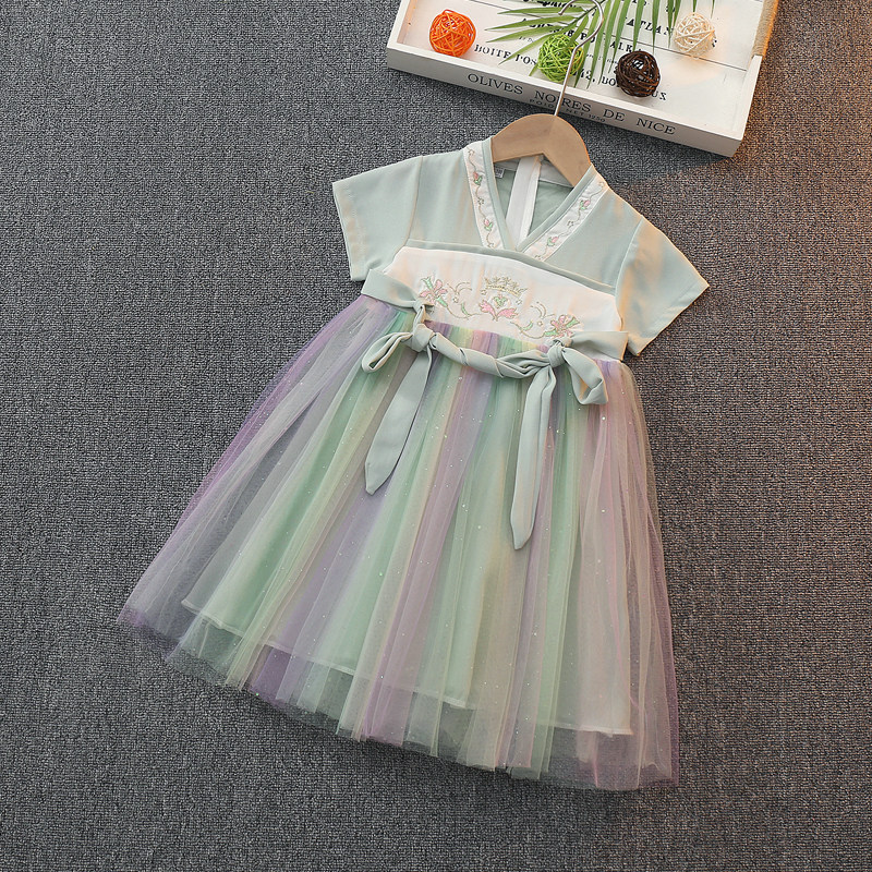 儿童汉服演出服男女童幼儿园园服小学生古装短袖中国风六一表演服,淘宝优惠券,粉丝福利购,淘宝优惠卷