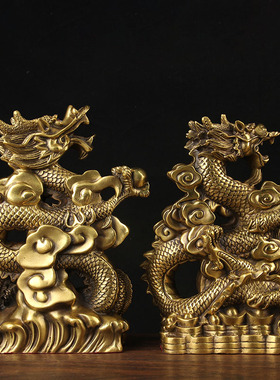 铜祥龙摆件 铜财龙摆件 铜福龙摆件 铜龙摆件