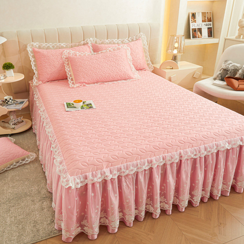 夏季床裙款乳胶凉席三件套冰丝席床罩可水洗折叠空调加厚软凉席子,淘宝优惠券,粉丝福利购,淘宝优惠卷