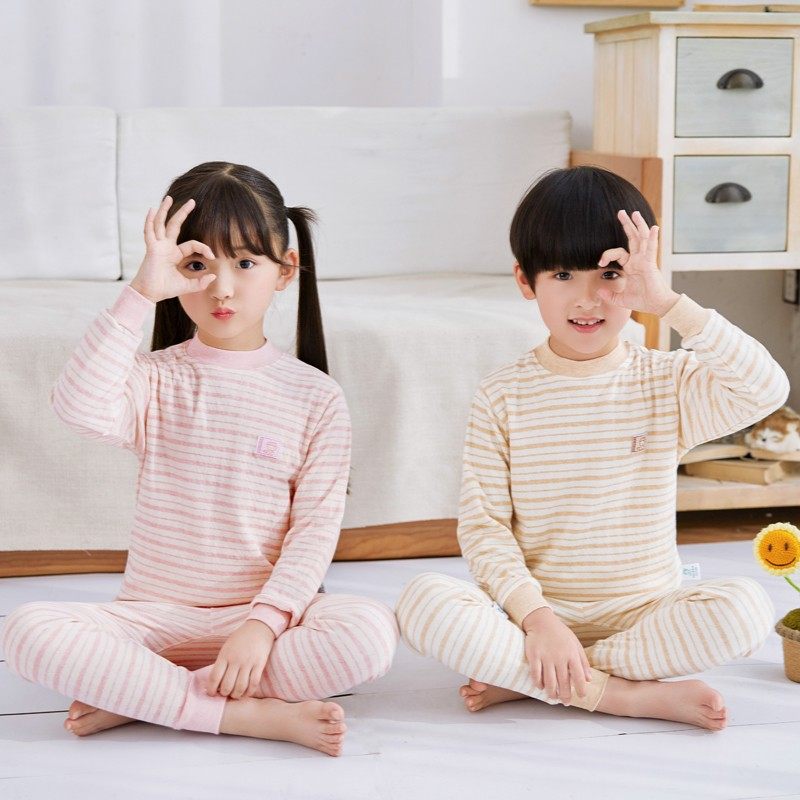 小青龙彩棉内衣套装薄款男女童全棉小孩打底衫秋衣卫生裤棉毛衫儿,淘宝优惠券,粉丝福利购,淘宝优惠卷