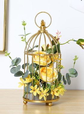 北欧铁艺烛台复古婚庆摆台家居桌面玄关创意工艺品装饰摆件摆饰