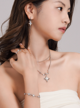 麦伦仪嘉星芒项链叠戴锁骨链纯银