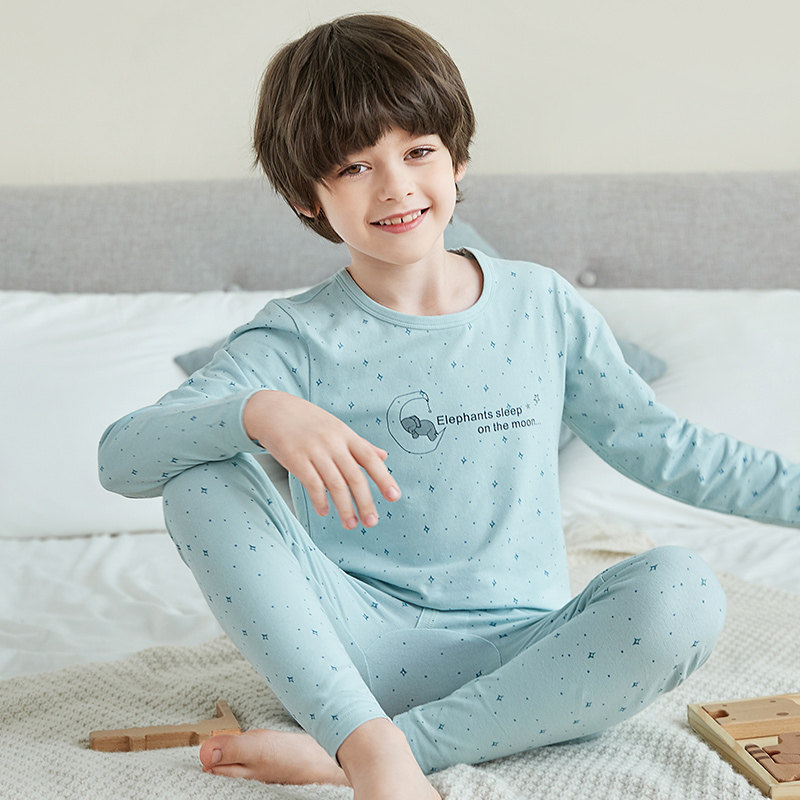 英博伦男童内衣套装儿童秋衣秋裤纯棉薄款中大童莱卡棉春秋棉毛衫,淘宝优惠券,粉丝福利购,淘宝优惠卷