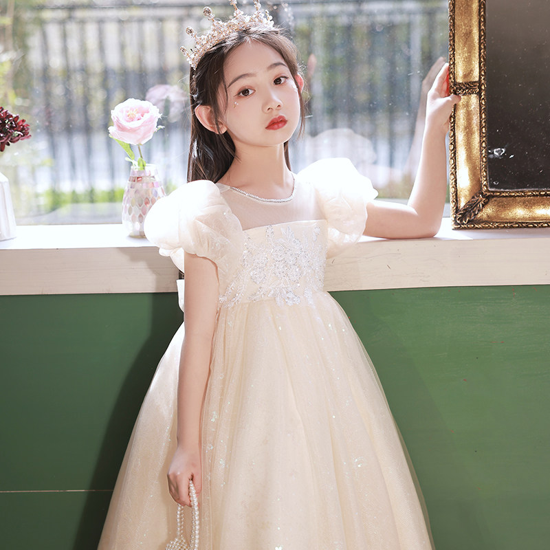 儿童主持人女孩主持人钢琴演出服公主裙蓬蓬纱花童洋气婚纱礼服春,淘宝优惠券,粉丝福利购,淘宝优惠卷