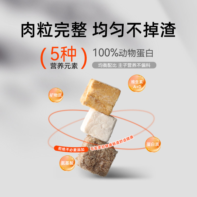 噜米冻干猫零食鸡肉粒宠物鸡胸肉鹌鹑鸭肉蛋黄发腮狗狗混合全家桶,淘宝优惠券,粉丝福利购,淘宝优惠卷